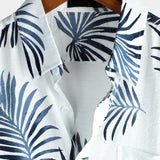 Men's Hawaiian Casual Holiday Cotton Pocket Button-Up Summer Beach Short Sleeve Shirt