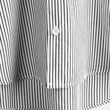 Men's Cotton Striped Stand Collar Short Sleeve Shirt