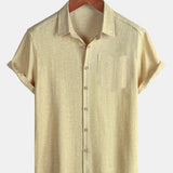 Men's Casual Comfort Solid Sport Short Sleeve Shirt