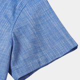 Men's Casual Breathable Cotton Dual Pocket Short Sleeve Collar Shirt