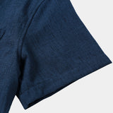 Men's Casual Solid Henley Collar Summer Short Sleeve Shirt