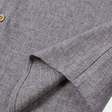Men's Casual Solid Soft Casual Button Up Short Sleeve Shirt