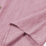 Men's Comfort Solid Pink Sport Short Sleeve Shirt
