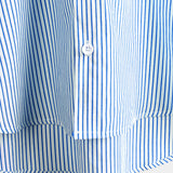Men's Cotton Henley Breathable Stand Collar Solid Colour Short Sleeve Classic Vertical Striped Shirt