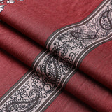Men's Retro Hawaiian Print Paisley Striped Cotton Breathable Resort Vacation Short Sleeve Shirt