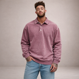DIVENZIO – CASUAL MEN'S POLO SHIRT WITH LONG SLEEVES