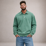 DIVENZIO – CASUAL MEN'S POLO SHIRT WITH LONG SLEEVES