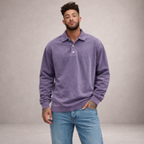 DIVENZIO – CASUAL MEN'S POLO SHIRT WITH LONG SLEEVES