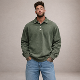 DIVENZIO – CASUAL MEN'S POLO SHIRT WITH LONG SLEEVES