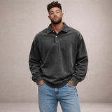 DIVENZIO – CASUAL MEN'S POLO SHIRT WITH LONG SLEEVES