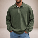 DIVENZIO – CASUAL MEN'S POLO SHIRT WITH LONG SLEEVES