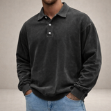DIVENZIO – CASUAL MEN'S POLO SHIRT WITH LONG SLEEVES