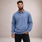 DIVENZIO – CASUAL MEN'S POLO SHIRT WITH LONG SLEEVES