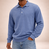 DIVENZIO – CASUAL MEN'S POLO SHIRT WITH LONG SLEEVES
