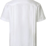 Men's Linen Cuban Guayabera Casual Button Up Short Sleeve Summer Shirt