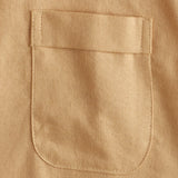 Men's Solid Colour Stand Collar Half Button Pocket Front Shirt