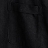 Men's Solid Colour Stand Collar Half Button Pocket Front Shirt