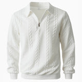 SIMONE™ | ELEGANT POLO SHIRT WITH QUARTER ZIPPER IN KNIT