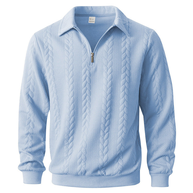 SIMONE™ | ELEGANT POLO SHIRT WITH QUARTER ZIPPER IN KNIT