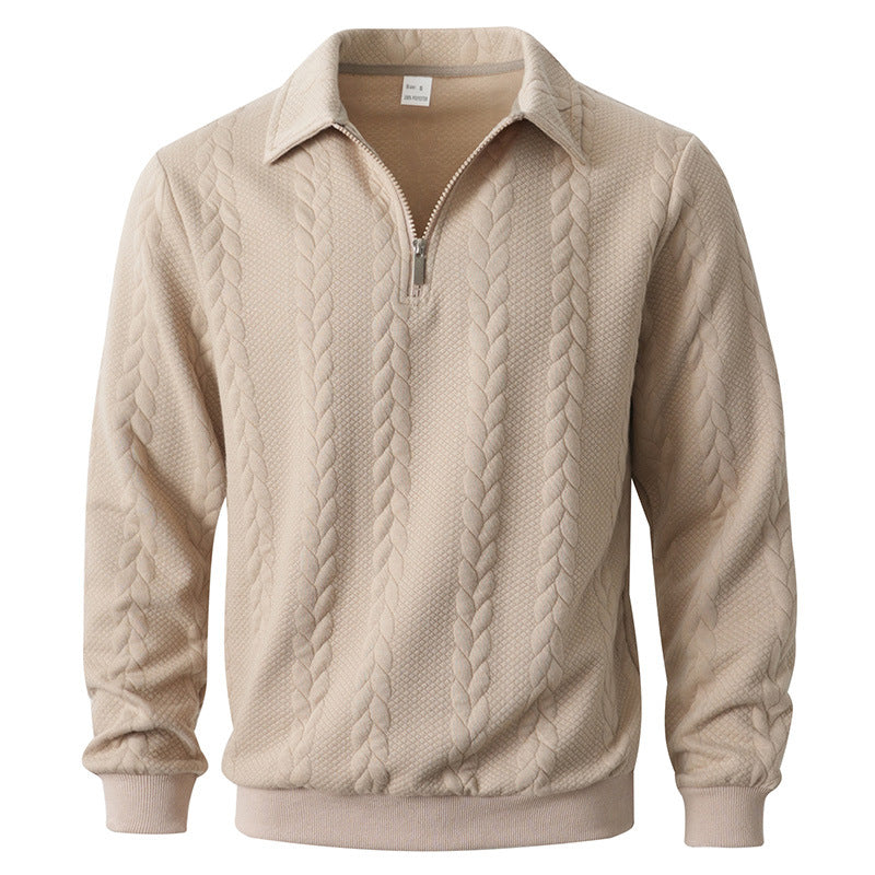 SIMONE™ | ELEGANT POLO SHIRT WITH QUARTER ZIPPER IN KNIT
