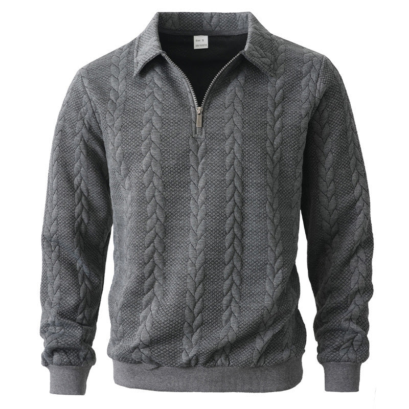 SIMONE™ | ELEGANT POLO SHIRT WITH QUARTER ZIPPER IN KNIT
