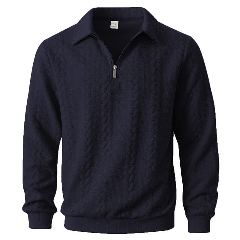 SIMONE™ | ELEGANT POLO SHIRT WITH QUARTER ZIPPER IN KNIT
