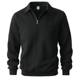 SIMONE™ | ELEGANT POLO SHIRT WITH QUARTER ZIPPER IN KNIT