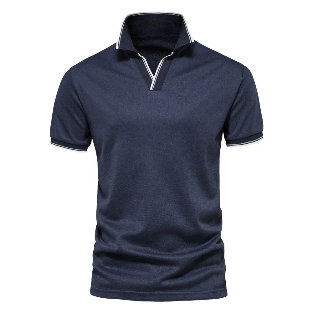 BENJAMIN™ | MEN'S POLO SHIRT WITH V-NECK