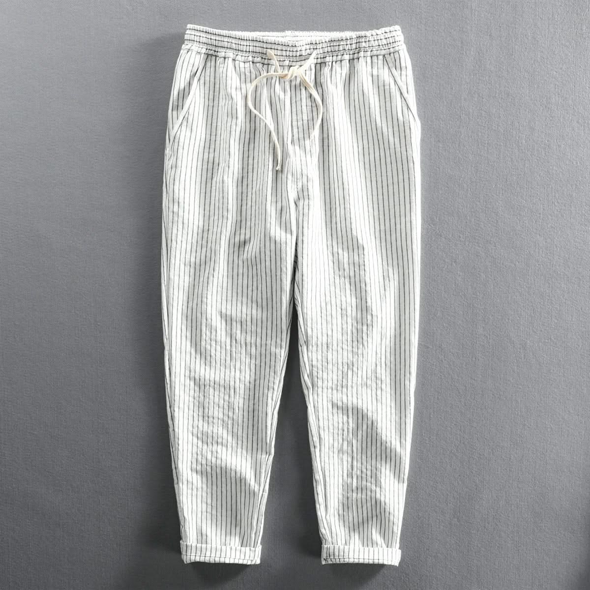 ROCCO STRIPED LINEN PANTS