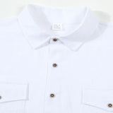 Vincent | Linen Shirt with Double Chest Pocket for Men