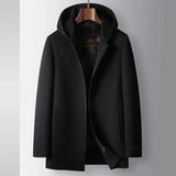 100% WOOLEN HOODED COAT