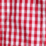 Men's Plaid Cotton Casual Solid Colour Pocket Summer Holiday Button Up Short Sleeve Shirt