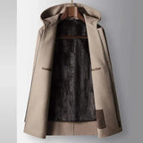 100% WOOLEN HOODED COAT