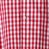 Men's Plaid Cotton Casual Solid Colour Pocket Summer Holiday Button Up Short Sleeve Shirt