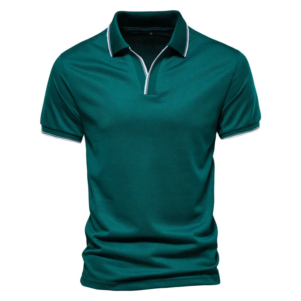 BENJAMIN™ | MEN'S POLO SHIRT WITH V-NECK