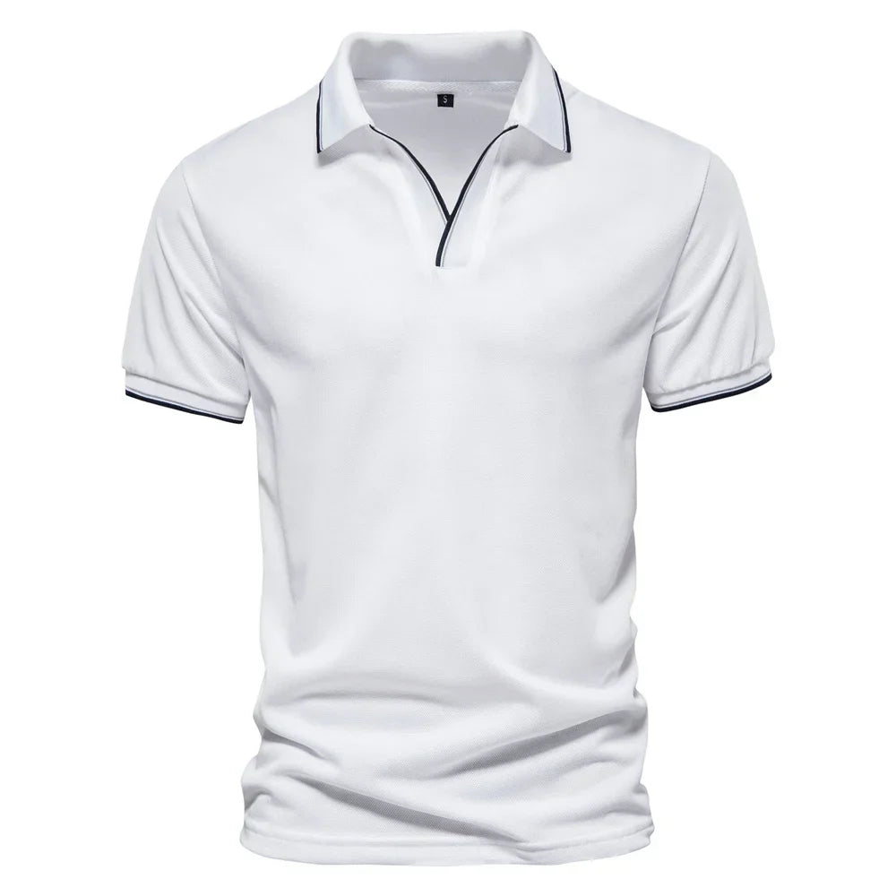 BENJAMIN™ | MEN'S POLO SHIRT WITH V-NECK