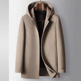 100% WOOLEN HOODED COAT