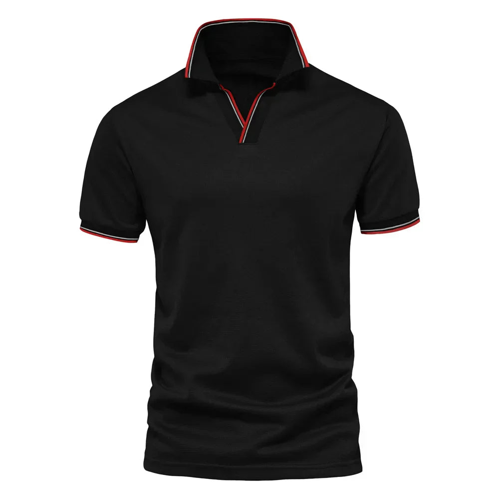 BENJAMIN™ | MEN'S POLO SHIRT WITH V-NECK