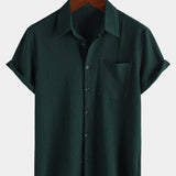 Men's Summer Pocket Casual Short Sleeve Shirt