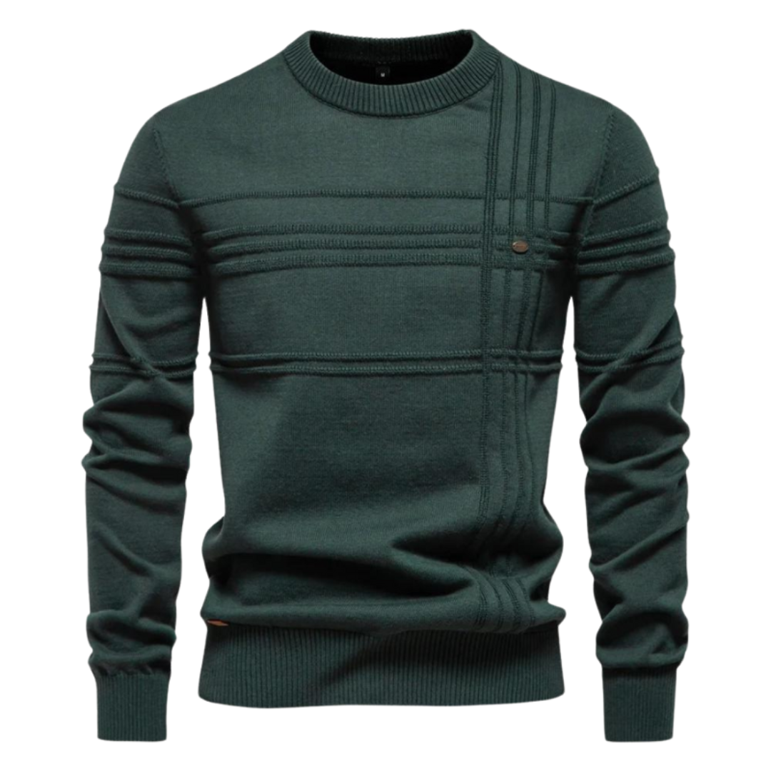 LEANDRO | ELEGANT MEN'S JUMPER WITH CHECK PATTERN