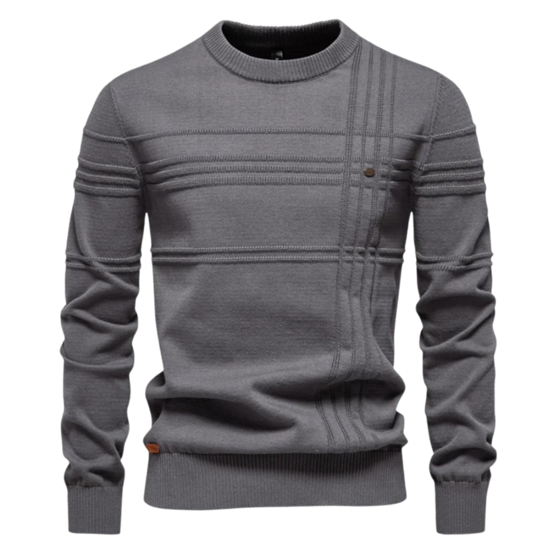 LEANDRO | ELEGANT MEN'S JUMPER WITH CHECK PATTERN