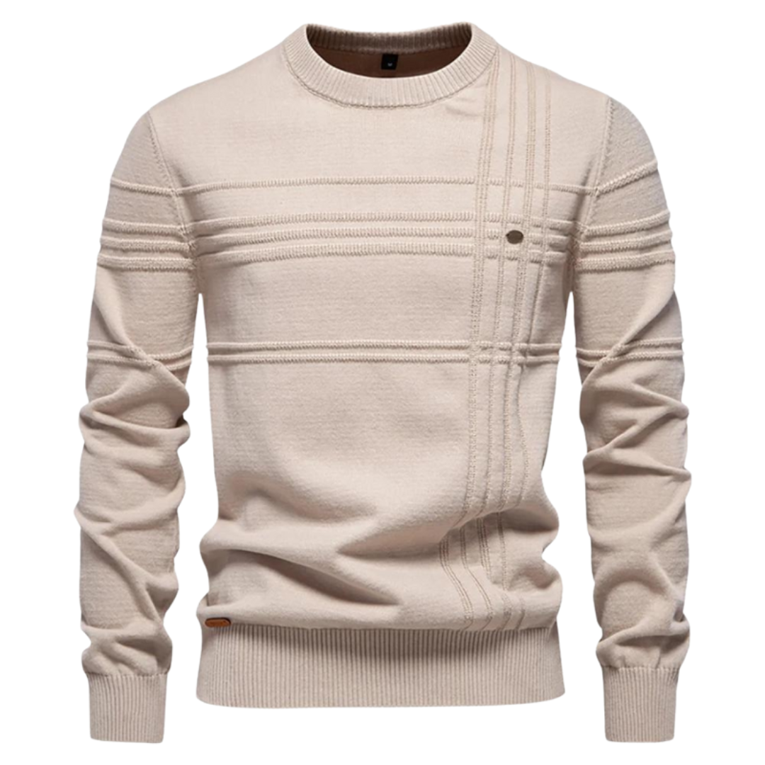 LEANDRO | ELEGANT MEN'S JUMPER WITH CHECK PATTERN