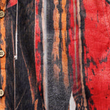 Men's Vintage Abstract Textured Cotton Cool Comfort Beach Party Holiday Short Sleeve Shirt