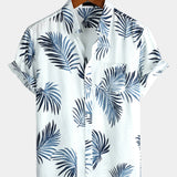 Men's Hawaiian Casual Holiday Cotton Pocket Button-Up Summer Beach Short Sleeve Shirt