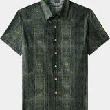 Men's Vintage Boho Pattern Cotton Lightweight Breathable Cool Summer Holiday Short Sleeve Shirt
