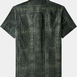Men's Vintage Boho Pattern Cotton Lightweight Breathable Cool Summer Holiday Short Sleeve Shirt