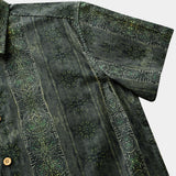 Men's Vintage Boho Pattern Cotton Lightweight Breathable Cool Summer Holiday Short Sleeve Shirt