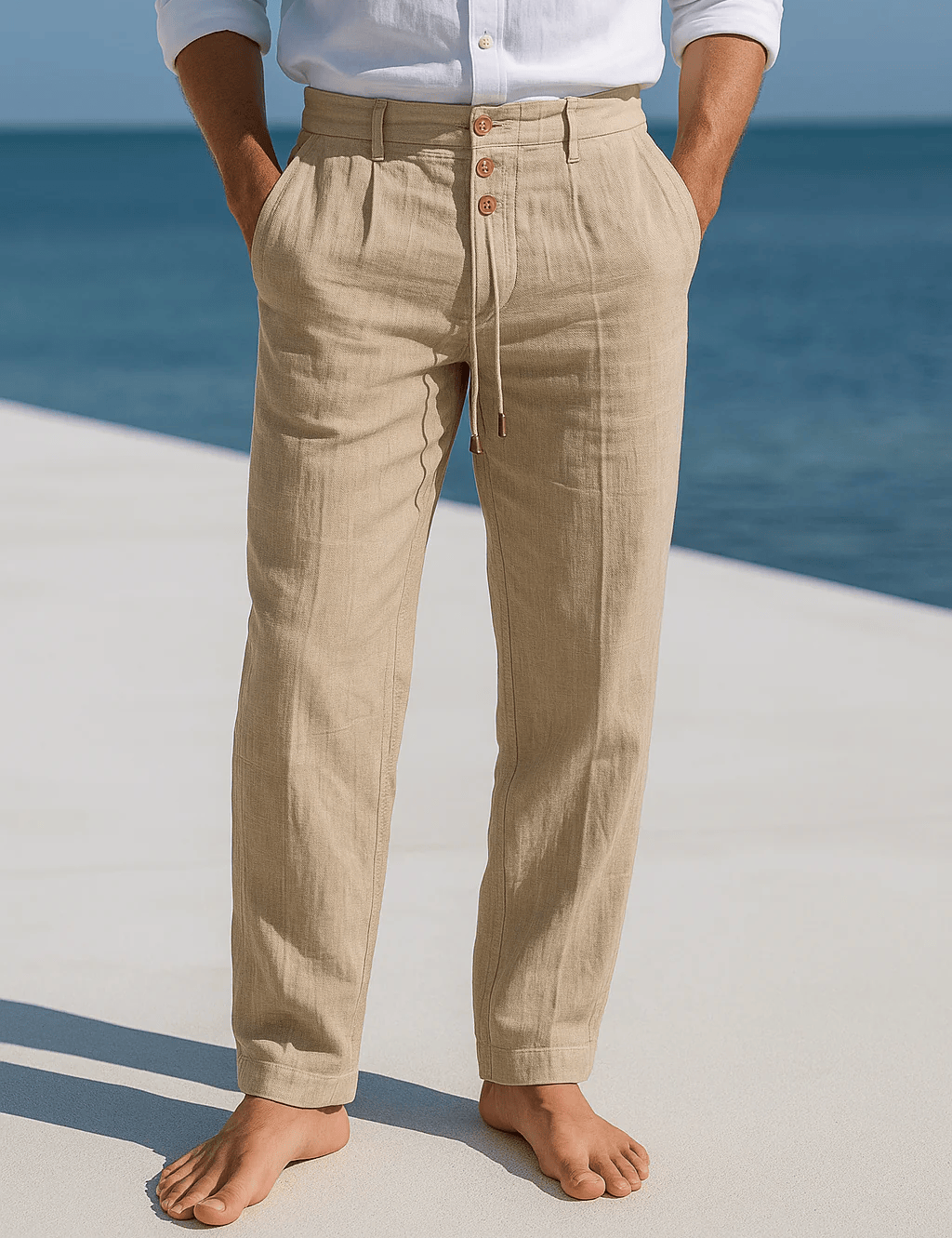 ETHAN LINEN TROUSERS
