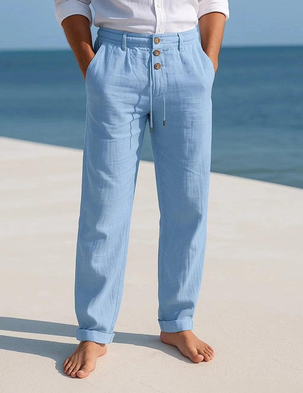 ETHAN LINEN TROUSERS